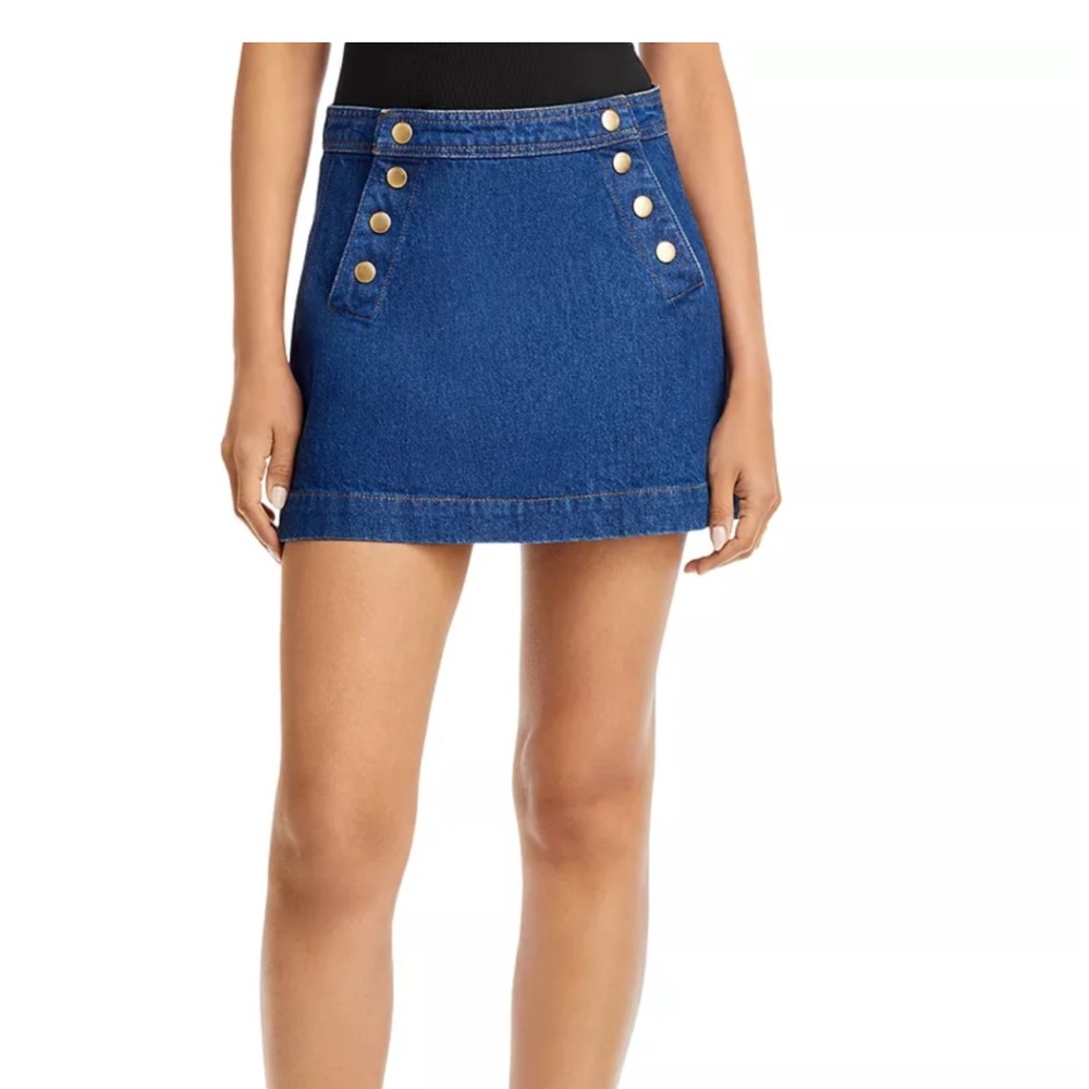 Frame Denim Sailor Snap Mini Skirt NWOT
